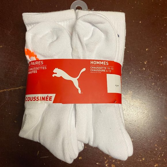 Puma Cushioned Crews Socks Shoe 6-12 Socks 10-13 - Picture 2 of 3